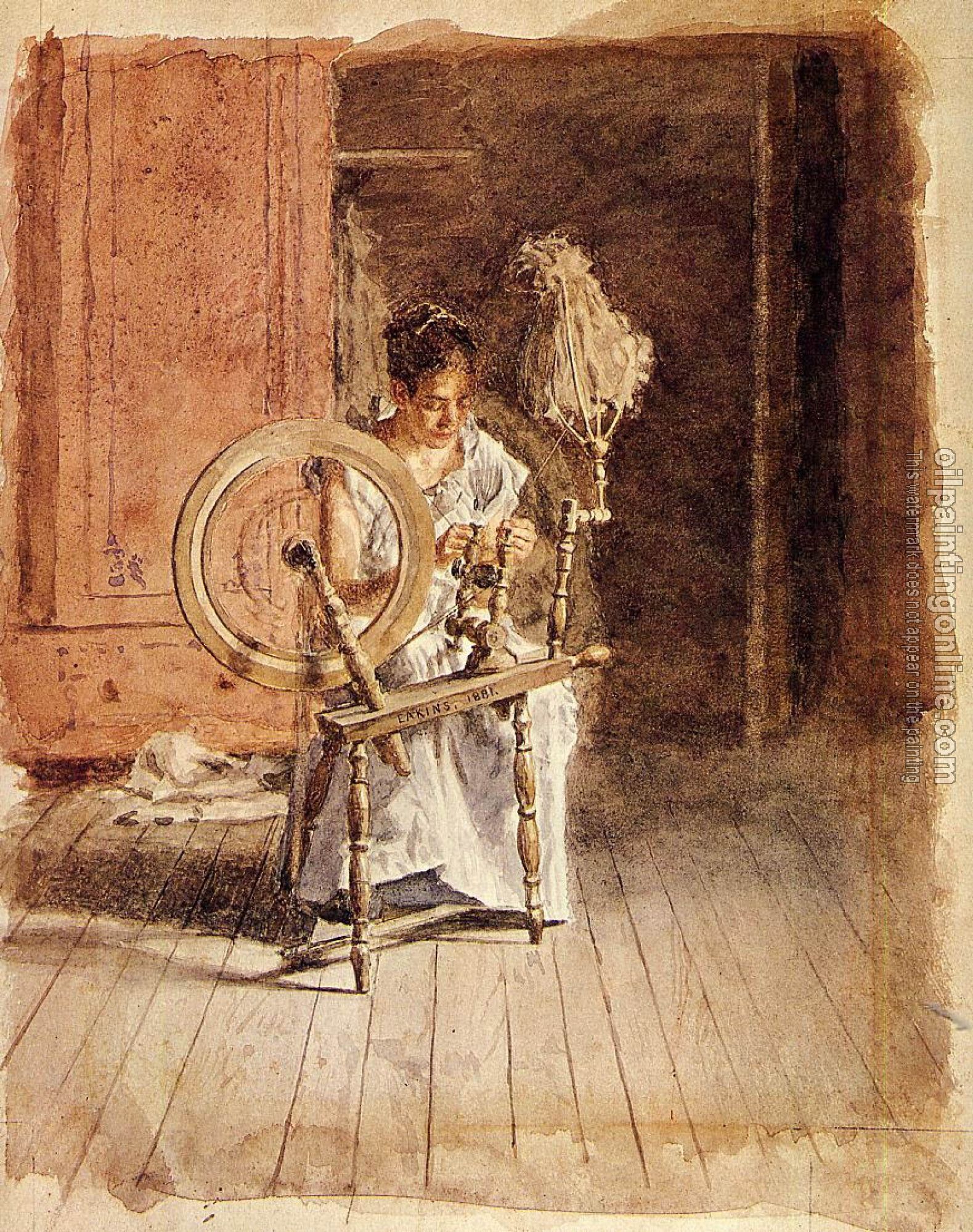 Eakins, Thomas - Spinning